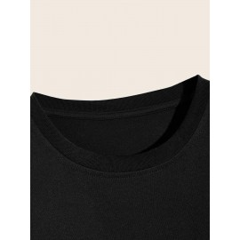 Plus Size Mountain Mens Ultra-Comfortable Crew Neck Graphic Print Short Sleeve T-Shirts - Soft Slight Stretch Polyester Fabric, Regular Fit, Semi-Sheer, Patterned, Casual Style for All Seasons