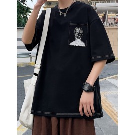 Plus Size Mens Solid T-shirt - Relaxed Fit for Ultimate Comfort, Versatile Casual Fashion Style, Short Sleeve Design for Warm Weather, Oversized Tops for a Loose Fit - Perfect for Daily Wear, Great for Outdoor Activities, Mens Clothing