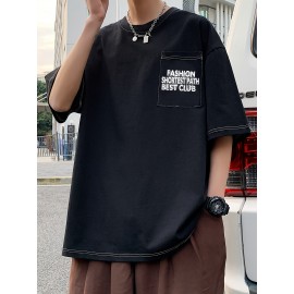 Plus Size Mens Solid T-shirt - Relaxed Fit for Ultimate Comfort, Versatile Casual Fashion Style, Short Sleeve Design for Warm Weather, Oversized Tops for a Loose Fit - Perfect for Daily Wear, Great for Outdoor Activities, Mens Clothing