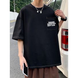 Plus Size Mens Solid T-shirt - Relaxed Fit for Ultimate Comfort, Versatile Casual Fashion Style, Short Sleeve Design for Warm Weather, Oversized Tops for a Loose Fit - Perfect for Daily Wear, Great for Outdoor Activities, Mens Clothing