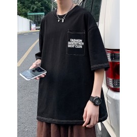 Plus Size Mens Solid T-shirt - Relaxed Fit for Ultimate Comfort, Versatile Casual Fashion Style, Short Sleeve Design for Warm Weather, Oversized Tops for a Loose Fit - Perfect for Daily Wear, Great for Outdoor Activities, Mens Clothing