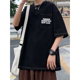 Plus Size Mens Solid T-shirt - Relaxed Fit for Ultimate Comfort, Versatile Casual Fashion Style, Short Sleeve Design for Warm Weather, Oversized Tops for a Loose Fit - Perfect for Daily Wear, Great for Outdoor Activities, Mens Clothing