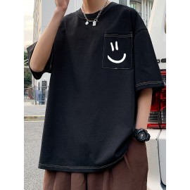 Plus Size Mens Solid T-shirt - Relaxed Fit for Ultimate Comfort, Versatile Casual Fashion Style, Short Sleeve Design for Warm Weather, Oversized Tops for a Loose Fit - Perfect for Daily Wear, Great for Outdoor Activities, Mens Clothing