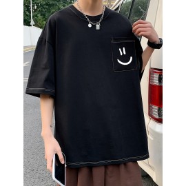 Plus Size Mens Solid T-shirt - Relaxed Fit for Ultimate Comfort, Versatile Casual Fashion Style, Short Sleeve Design for Warm Weather, Oversized Tops for a Loose Fit - Perfect for Daily Wear, Great for Outdoor Activities, Mens Clothing