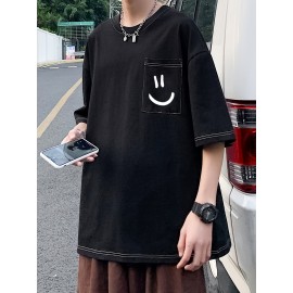 Plus Size Mens Solid T-shirt - Relaxed Fit for Ultimate Comfort, Versatile Casual Fashion Style, Short Sleeve Design for Warm Weather, Oversized Tops for a Loose Fit - Perfect for Daily Wear, Great for Outdoor Activities, Mens Clothing