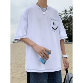 Plus Size Mens Solid T-shirt - Relaxed Fit for Ultimate Comfort, Versatile Casual Fashion Style, Short Sleeve Design for Warm Weather, Oversized Tops for a Loose Fit - Perfect for Daily Wear, Great for Outdoor Activities, Mens Clothing