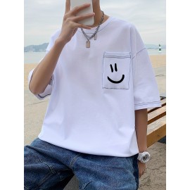 Plus Size Mens Solid T-shirt - Relaxed Fit for Ultimate Comfort, Versatile Casual Fashion Style, Short Sleeve Design for Warm Weather, Oversized Tops for a Loose Fit - Perfect for Daily Wear, Great for Outdoor Activities, Mens Clothing