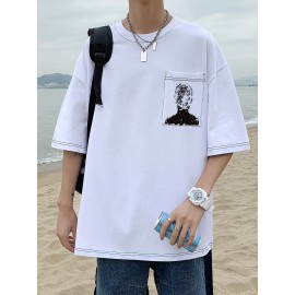 Plus Size Mens Solid T-shirt - Relaxed Fit for Ultimate Comfort, Versatile Casual Fashion Style, Short Sleeve Design for Warm Weather, Oversized Tops for a Loose Fit - Perfect for Daily Wear, Great for Outdoor Activities, Mens Clothing