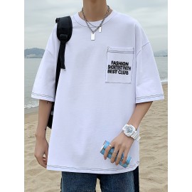 Plus Size Mens Solid T-shirt - Relaxed Fit for Ultimate Comfort, Versatile Casual Fashion Style, Short Sleeve Design for Warm Weather, Oversized Tops for a Loose Fit - Perfect for Daily Wear, Great for Outdoor Activities, Mens Clothing