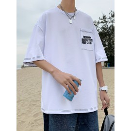 Plus Size Mens Solid T-shirt - Relaxed Fit for Ultimate Comfort, Versatile Casual Fashion Style, Short Sleeve Design for Warm Weather, Oversized Tops for a Loose Fit - Perfect for Daily Wear, Great for Outdoor Activities, Mens Clothing