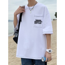 Plus Size Mens Solid T-shirt - Relaxed Fit for Ultimate Comfort, Versatile Casual Fashion Style, Short Sleeve Design for Warm Weather, Oversized Tops for a Loose Fit - Perfect for Daily Wear, Great for Outdoor Activities, Mens Clothing