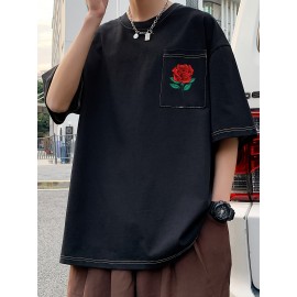 Plus Size Mens Solid T-shirt - Relaxed Fit for Ultimate Comfort, Versatile Casual Fashion Style, Short Sleeve Design for Warm Weather, Oversized Tops for a Loose Fit - Perfect for Daily Wear, Great for Outdoor Activities, Mens Clothing