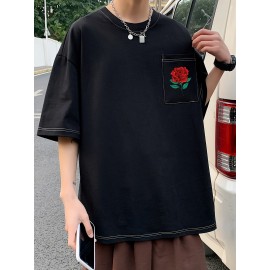 Plus Size Mens Solid T-shirt - Relaxed Fit for Ultimate Comfort, Versatile Casual Fashion Style, Short Sleeve Design for Warm Weather, Oversized Tops for a Loose Fit - Perfect for Daily Wear, Great for Outdoor Activities, Mens Clothing