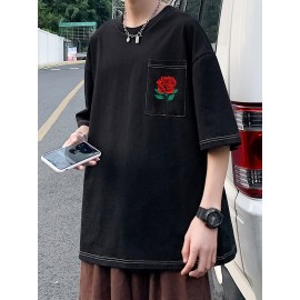 Plus Size Mens Solid T-shirt - Relaxed Fit for Ultimate Comfort, Versatile Casual Fashion Style, Short Sleeve Design for Warm Weather, Oversized Tops for a Loose Fit - Perfect for Daily Wear, Great for Outdoor Activities, Mens Clothing