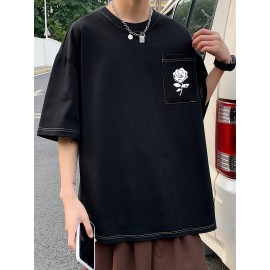 Plus Size Mens Solid T-shirt - Relaxed Fit for Ultimate Comfort, Versatile Casual Fashion Style, Short Sleeve Design for Warm Weather, Oversized Tops for a Loose Fit - Perfect for Daily Wear, Great for Outdoor Activities, Mens Clothing