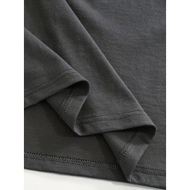Plus Size Men's Comfortable Solid Color Short Sleeve T-Shirt for Summer Outdoor Sports, Casual Wear, Breathable, Moisture-Wicking, Quick-Drying Tees for Active Males