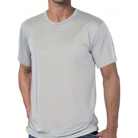 1pc/5Pcs Plus Size Men's Solid Casual T-shirt With Crew Neck For Summer, Men's Clothing