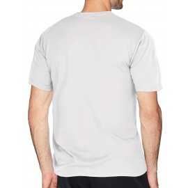 1pc/5Pcs Plus Size Men's Solid Casual T-shirt With Crew Neck For Summer, Men's Clothing