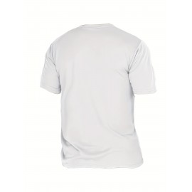 1pc/5Pcs Plus Size Men's Solid Casual T-shirt With Crew Neck For Summer, Men's Clothing