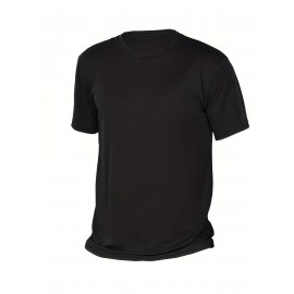 1pc/5Pcs Plus Size Men's Solid Casual T-shirt With Crew Neck For Summer, Men's Clothing