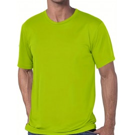 1pc/5Pcs Plus Size Men's Solid Casual T-shirt With Crew Neck For Summer, Men's Clothing