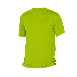 1pc/5Pcs Plus Size Men's Solid Casual T-shirt With Crew Neck For Summer, Men's Clothing