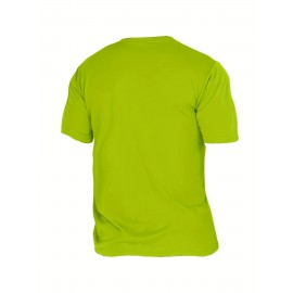 1pc/5Pcs Plus Size Men's Solid Casual T-shirt With Crew Neck For Summer, Men's Clothing
