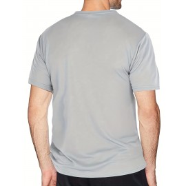 1pc/5Pcs Plus Size Men's Solid Casual T-shirt With Crew Neck For Summer, Men's Clothing