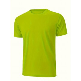 1pc/5Pcs Plus Size Men's Solid Casual T-shirt With Crew Neck For Summer, Men's Clothing