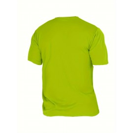 1pc/5Pcs Plus Size Men's Solid Casual T-shirt With Crew Neck For Summer, Men's Clothing