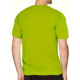 1pc/5Pcs Plus Size Men's Solid Casual T-shirt With Crew Neck For Summer, Men's Clothing