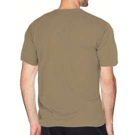 1pc/5Pcs Plus Size Men's Solid Casual T-shirt With Crew Neck For Summer, Men's Clothing