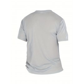 1pc/5Pcs Plus Size Men's Solid Casual T-shirt With Crew Neck For Summer, Men's Clothing