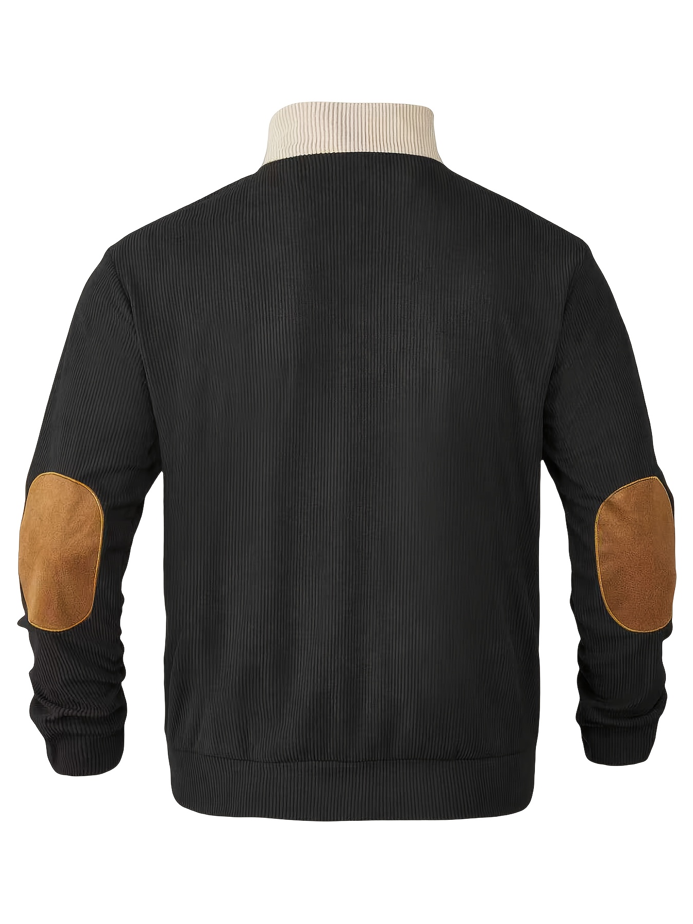 retro color block knitted ribbed sweater mens casual warm stretch stand collar pullover sweater for men old money style details 1