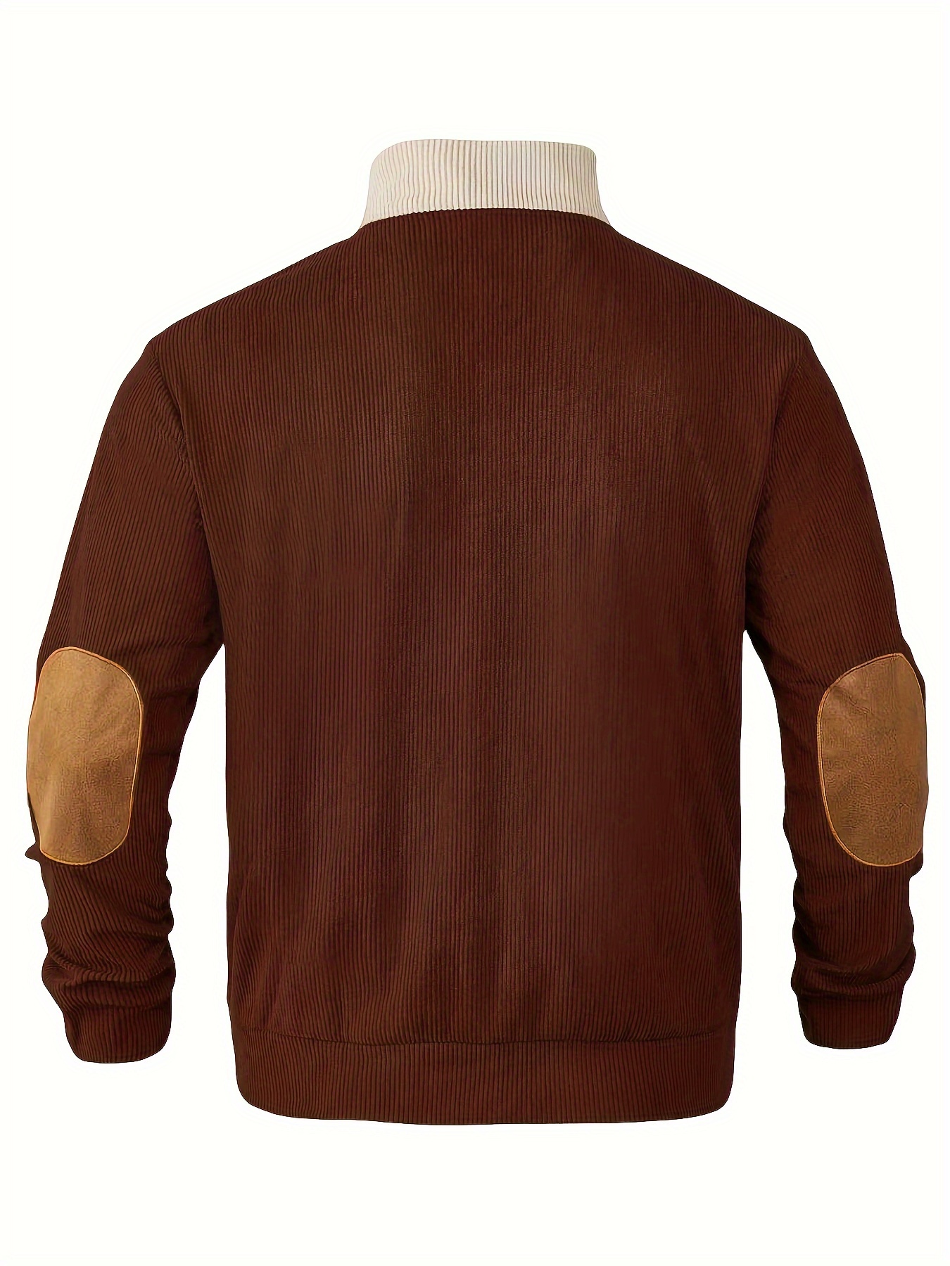 retro color block knitted ribbed sweater mens casual warm stretch stand collar pullover sweater for men old money style details 4
