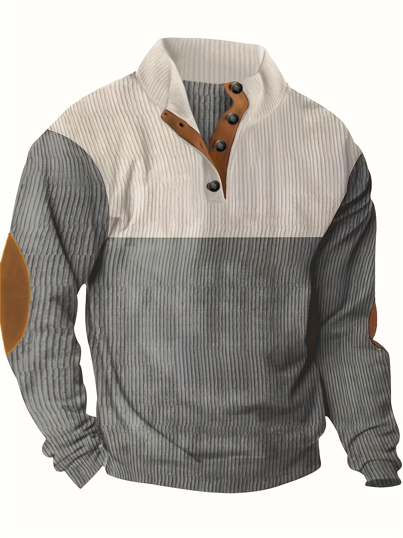 retro color block knitted ribbed sweater mens casual warm stretch stand collar pullover sweater for men old money style details 6
