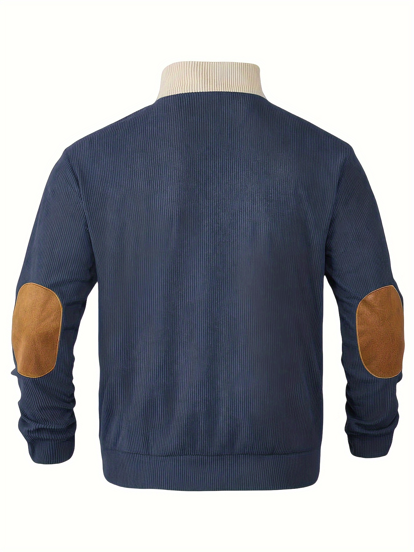 retro color block knitted ribbed sweater mens casual warm stretch stand collar pullover sweater for men old money style details 10