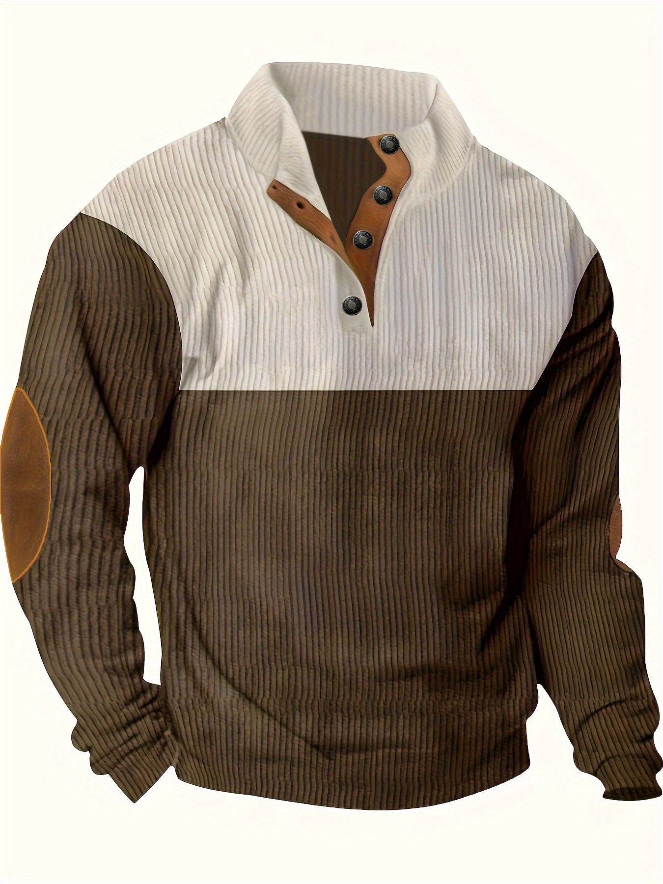 retro color block knitted ribbed sweater mens casual warm stretch stand collar pullover sweater for men old money style details 12
