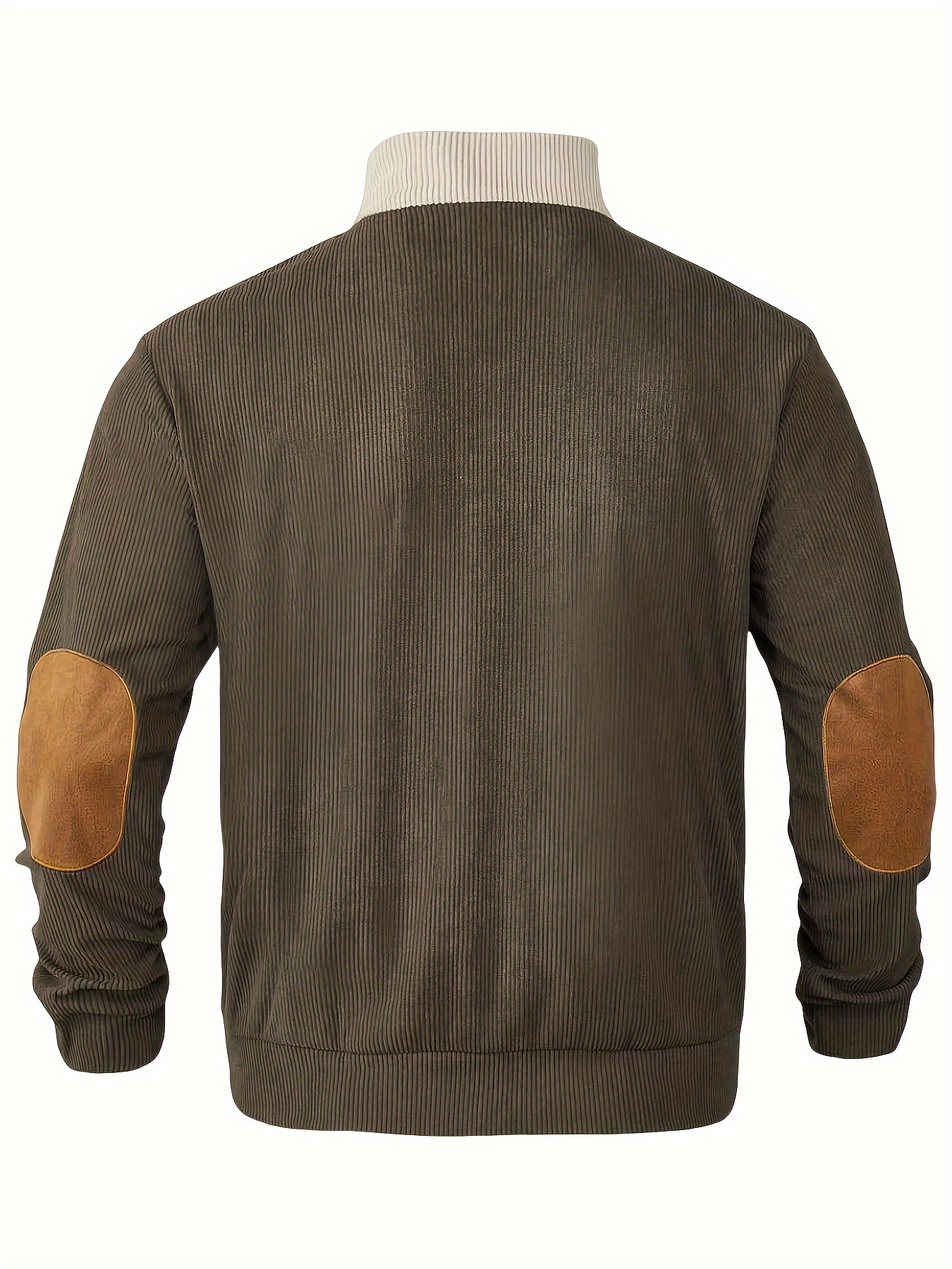 retro color block knitted ribbed sweater mens casual warm stretch stand collar pullover sweater for men old money style details 13