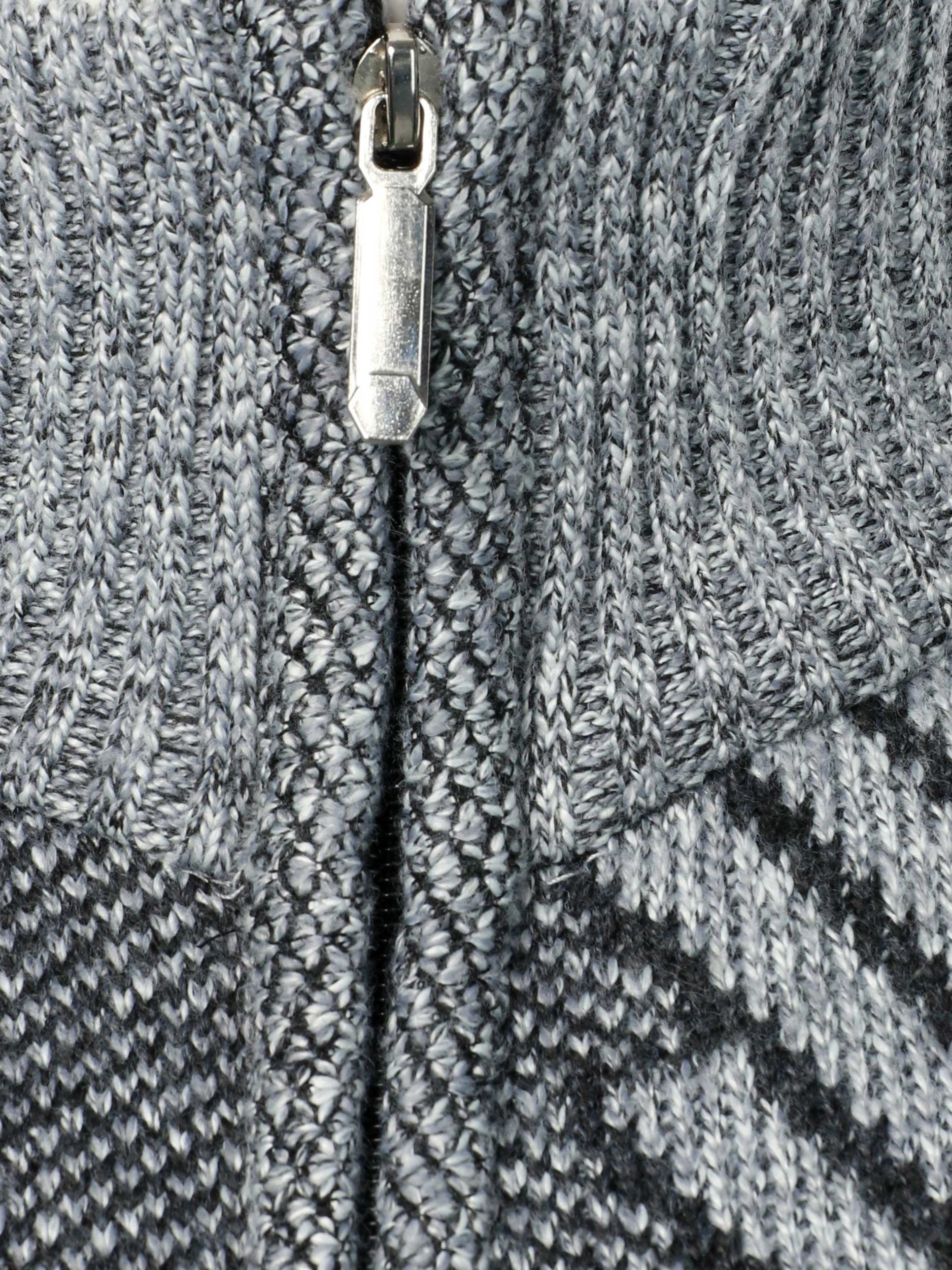 mens full zip up casual cardigan thermal regular sweater details 4