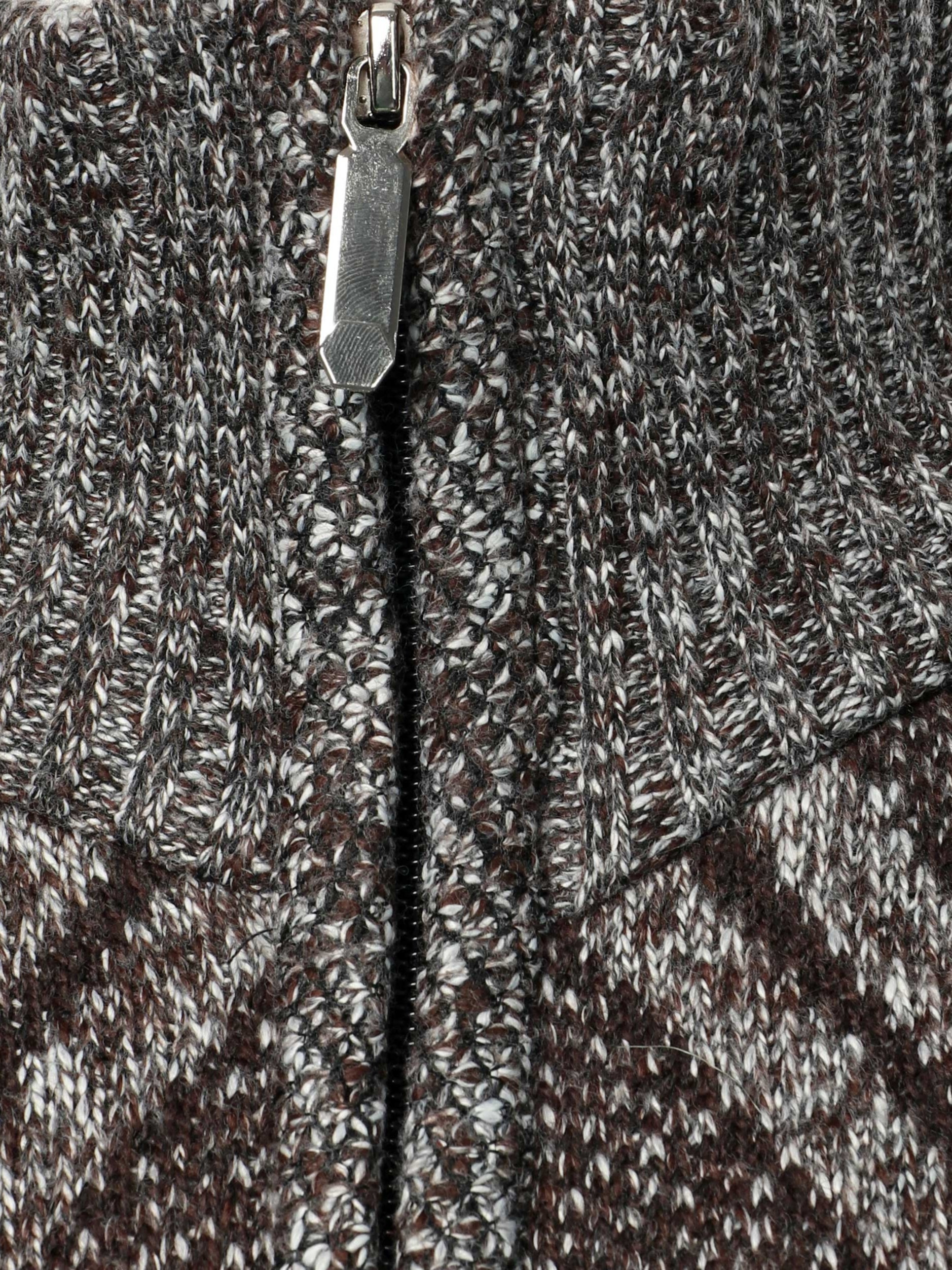 mens full zip up casual cardigan thermal regular sweater details 9