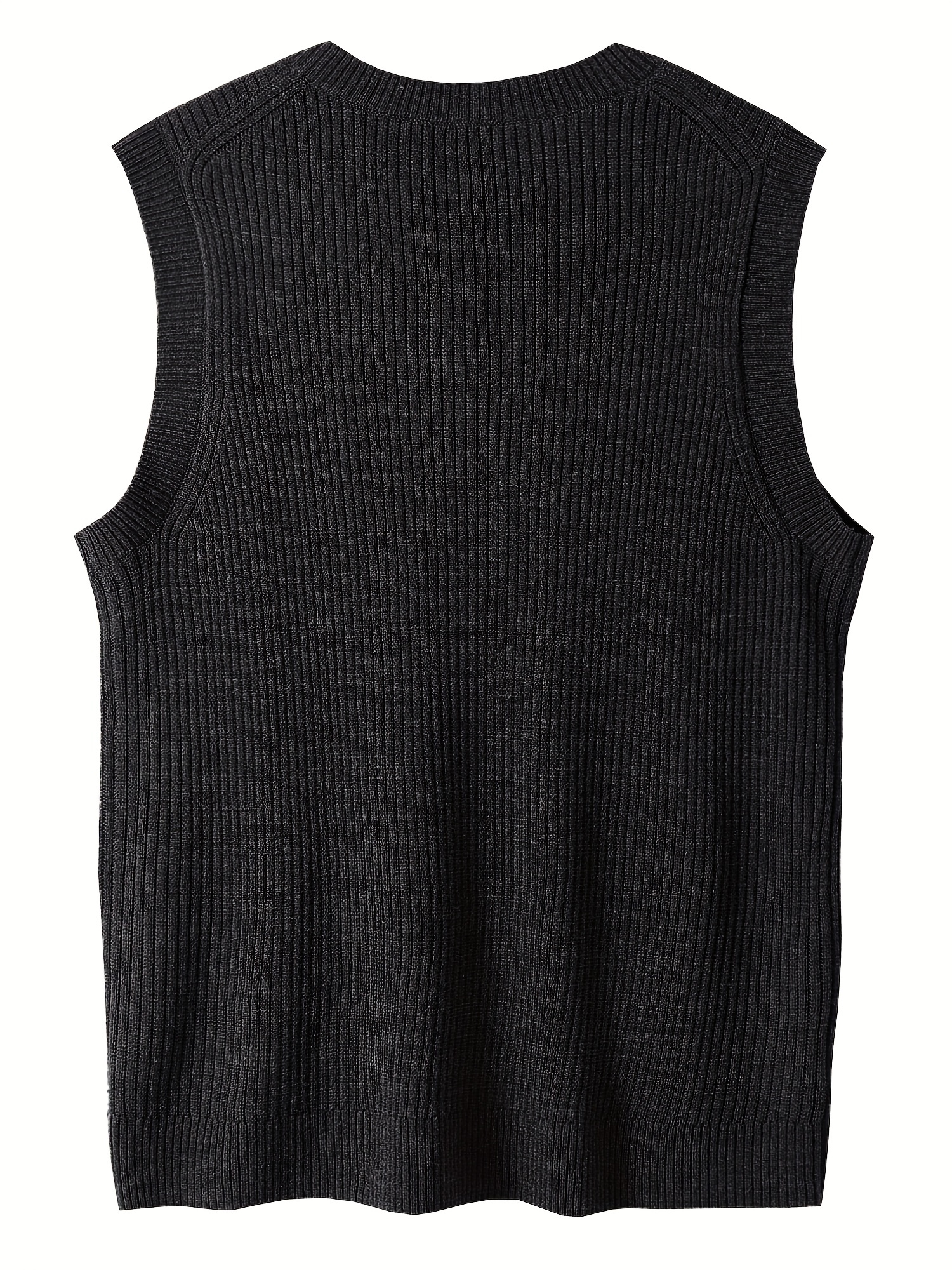 mens v neck sweater vest pullover solid color sleeveless sweaters vest details 3