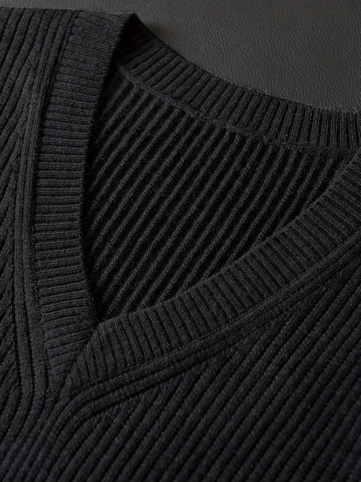 mens v neck sweater vest pullover solid color sleeveless sweaters vest details 6