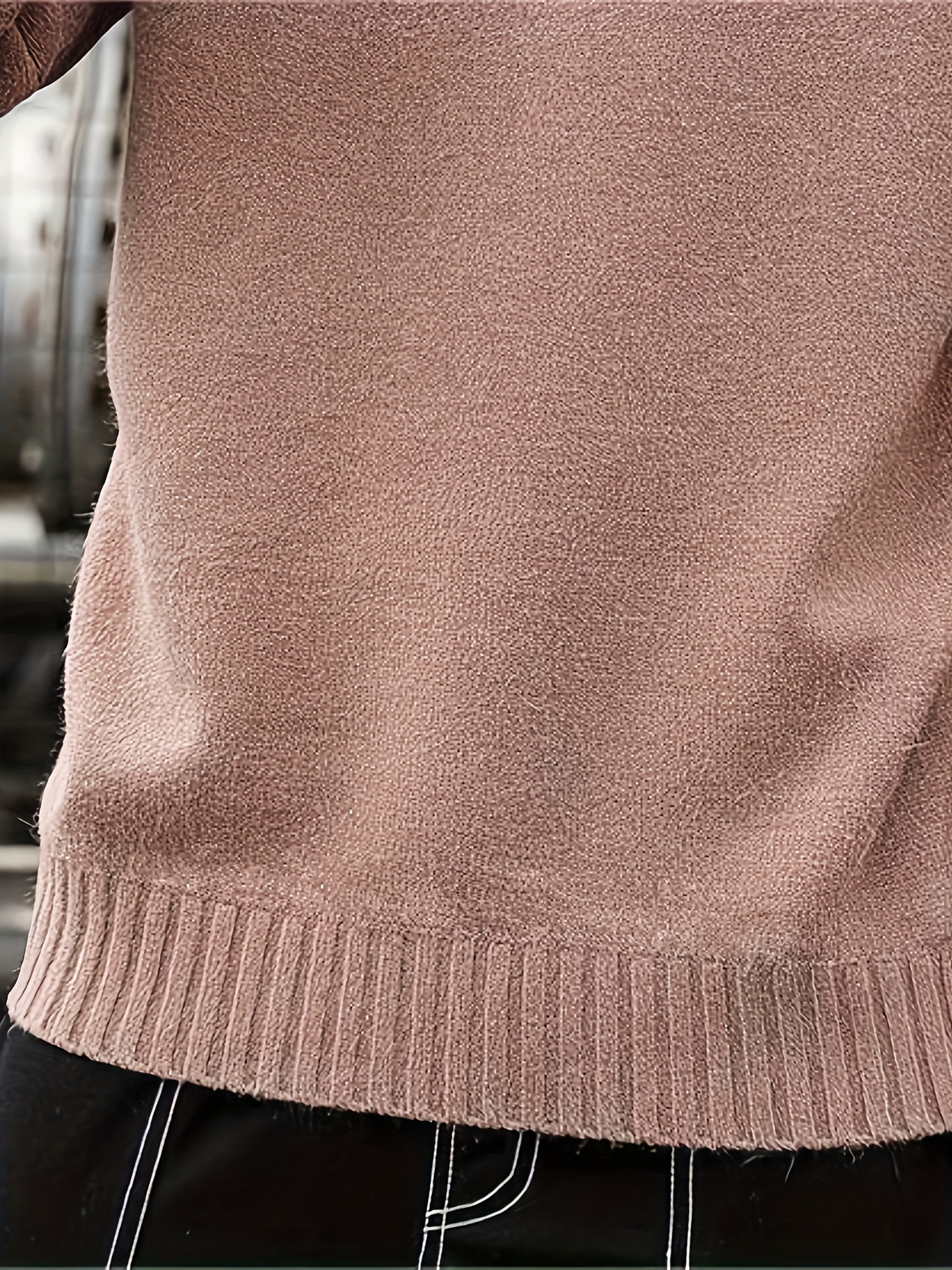 all match knitted sweater mens casual warm slightly stretch crew neck pullover sweater for details 8