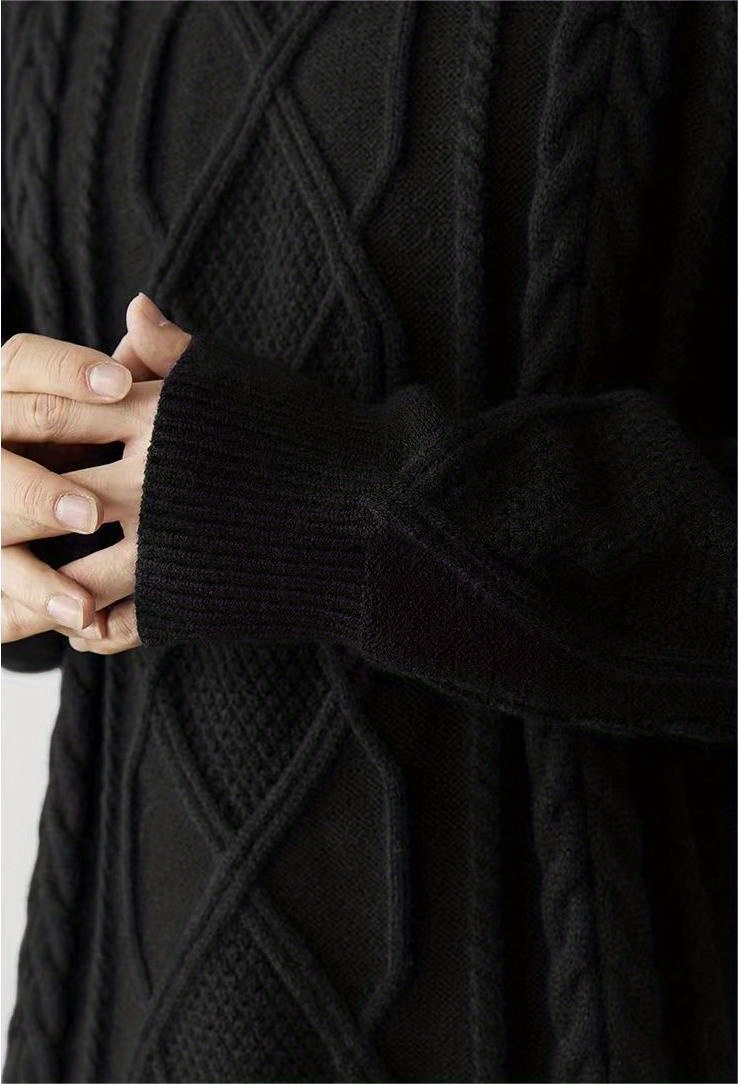 mens warm trendy knitted pullover sweater details 7
