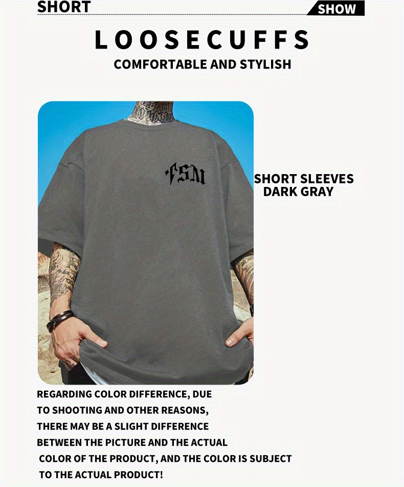 summer plus size mens creative letters t shirt fashion casual short sleeve sports tees men clothing details 2