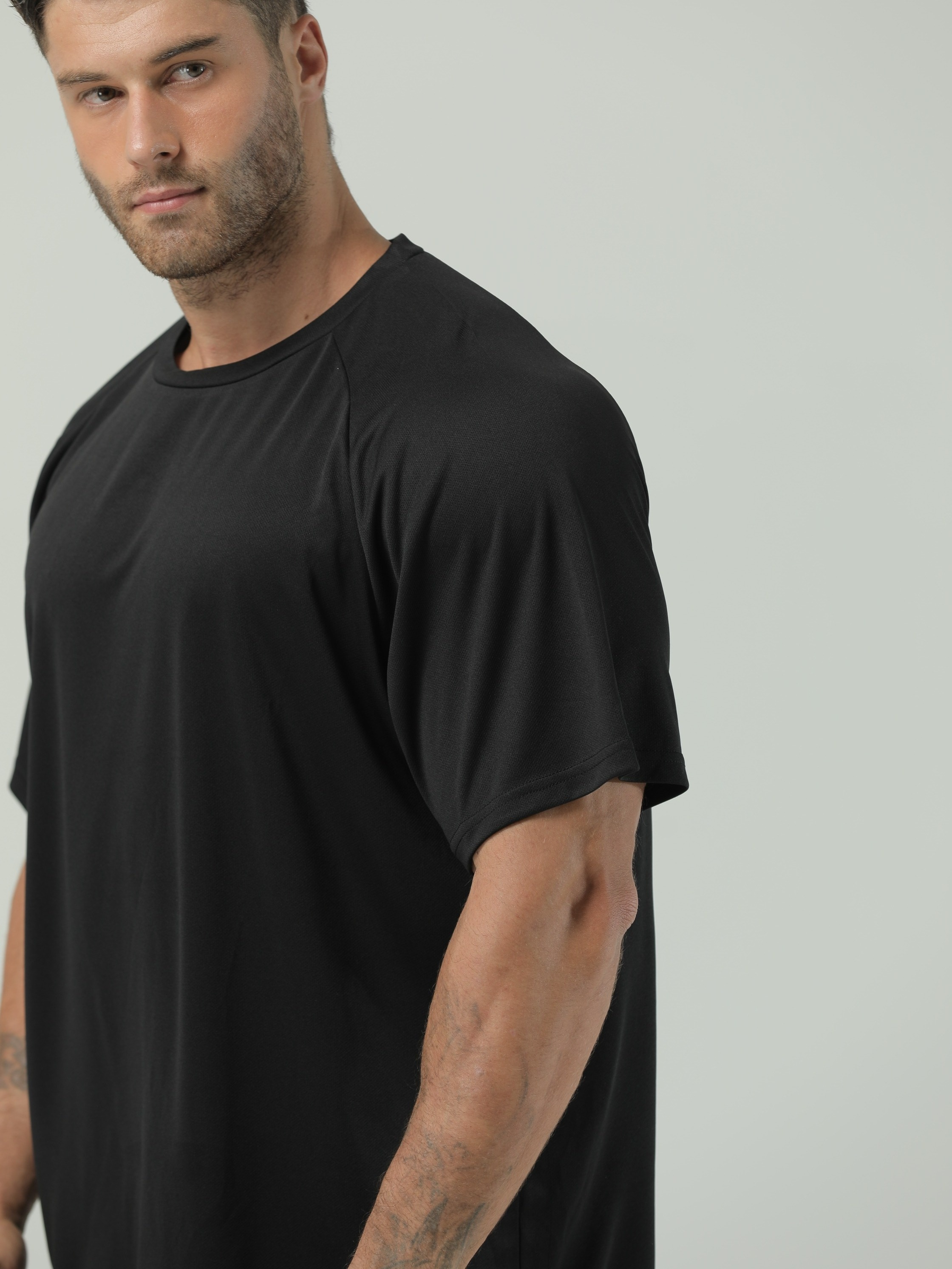 plus size mens breathable quick dry t shirt for sports mens clothing details 10