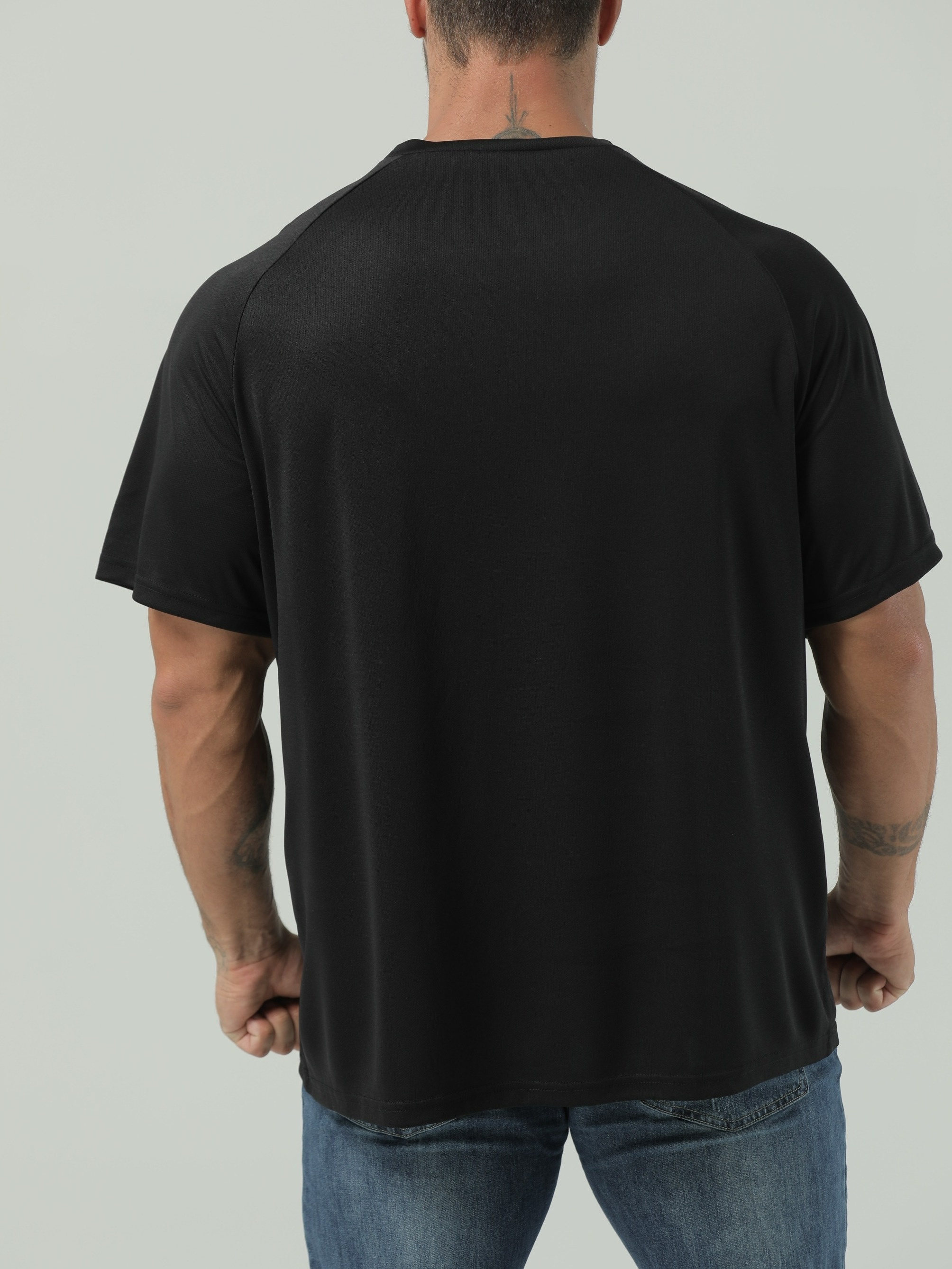 plus size mens breathable quick dry t shirt for sports mens clothing details 13