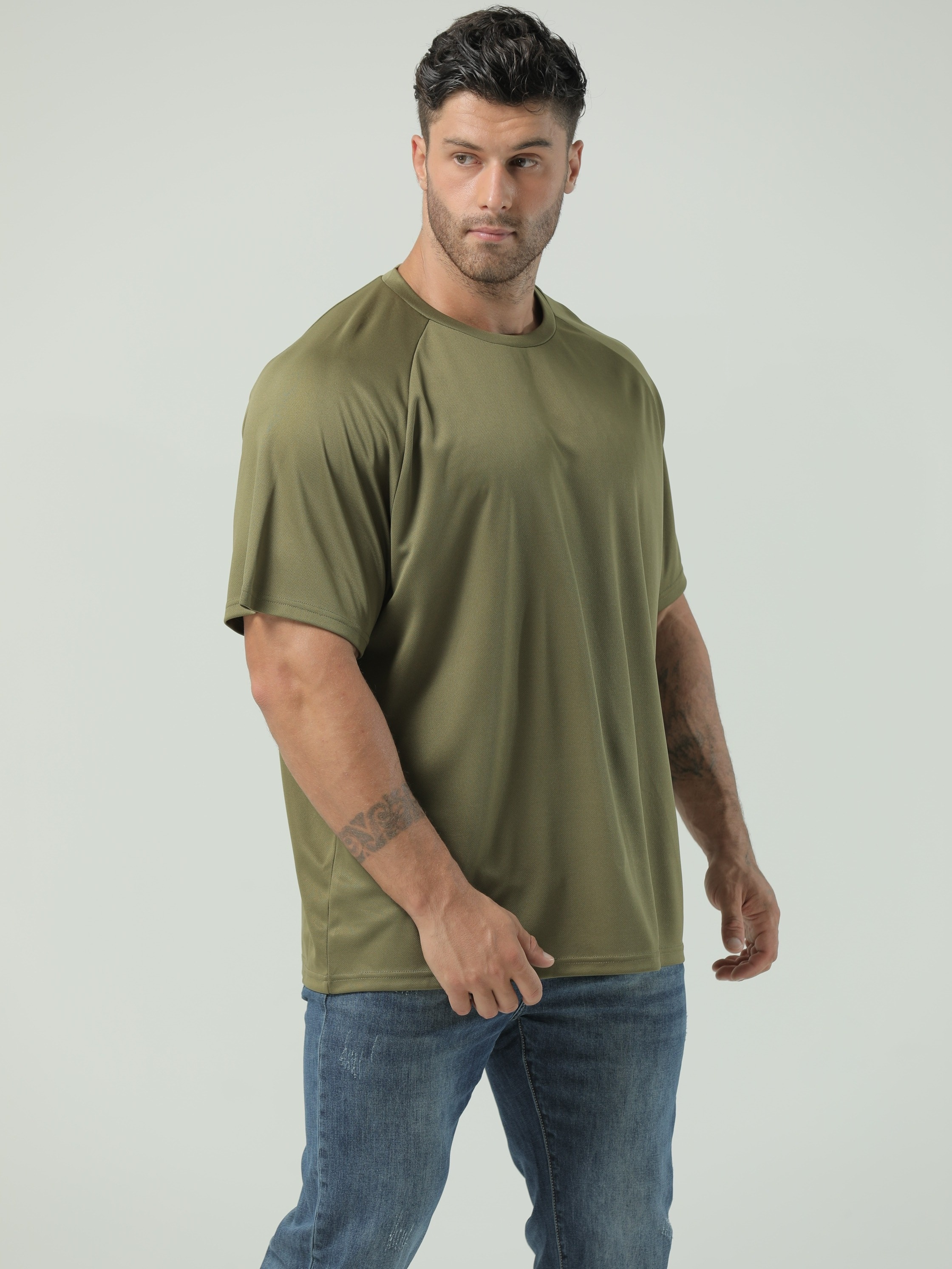 plus size mens breathable quick dry t shirt for sports mens clothing details 19