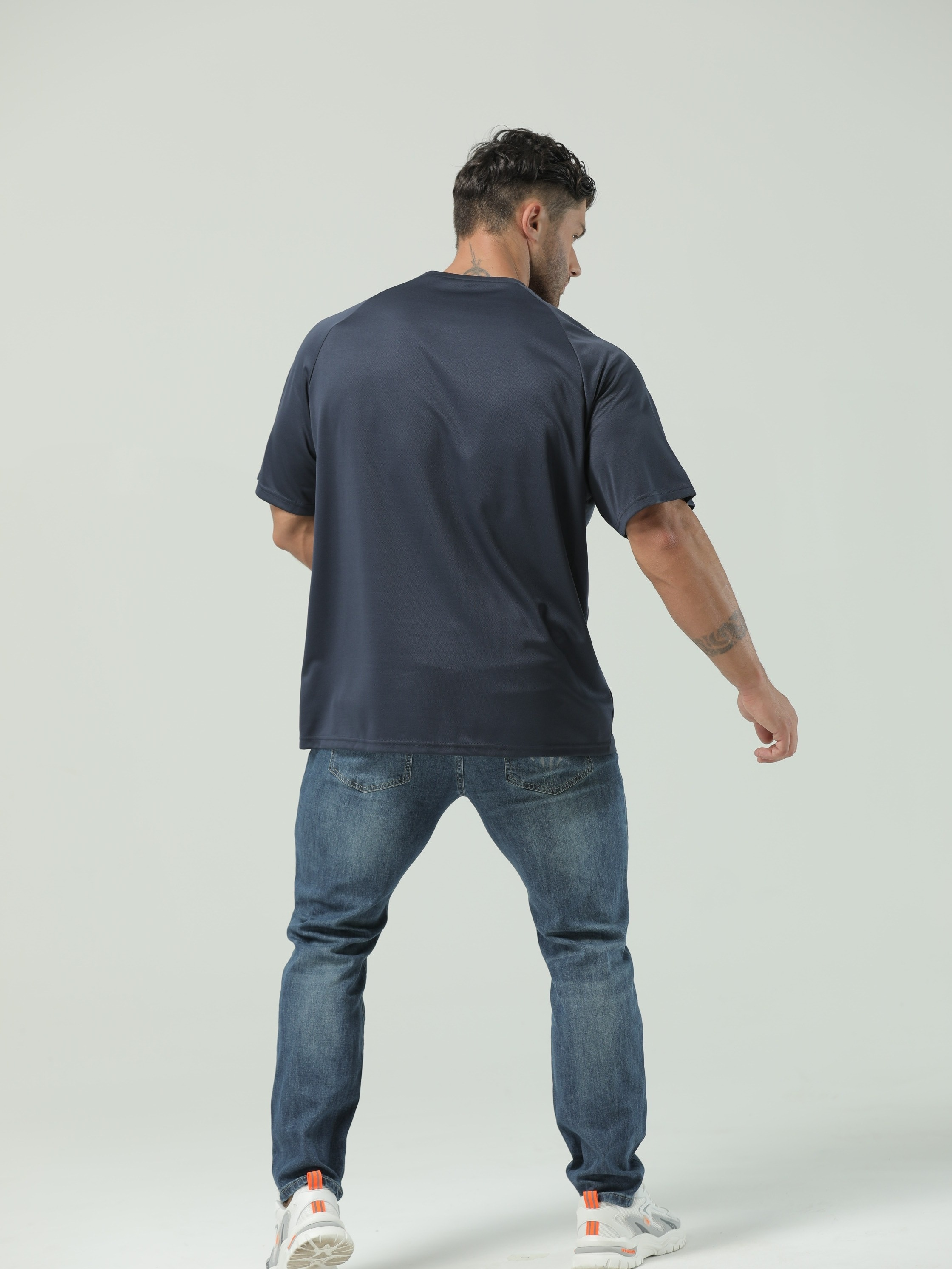 plus size mens breathable quick dry t shirt for sports mens clothing details 23